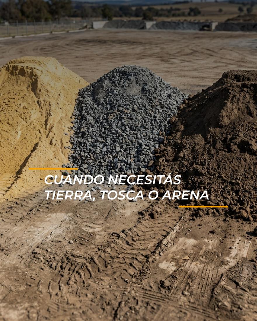 Cuando necesitás tierra, tosca o arena