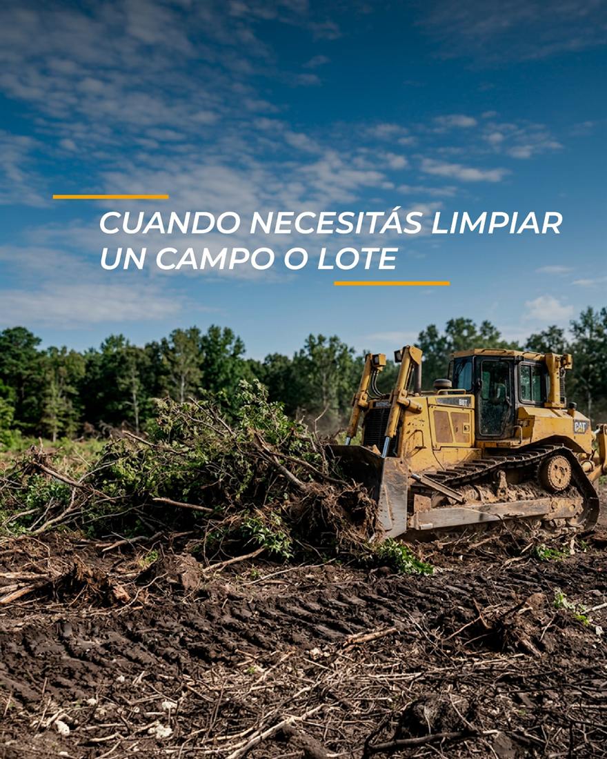 Cuando necesitás limpiar un campo o lote