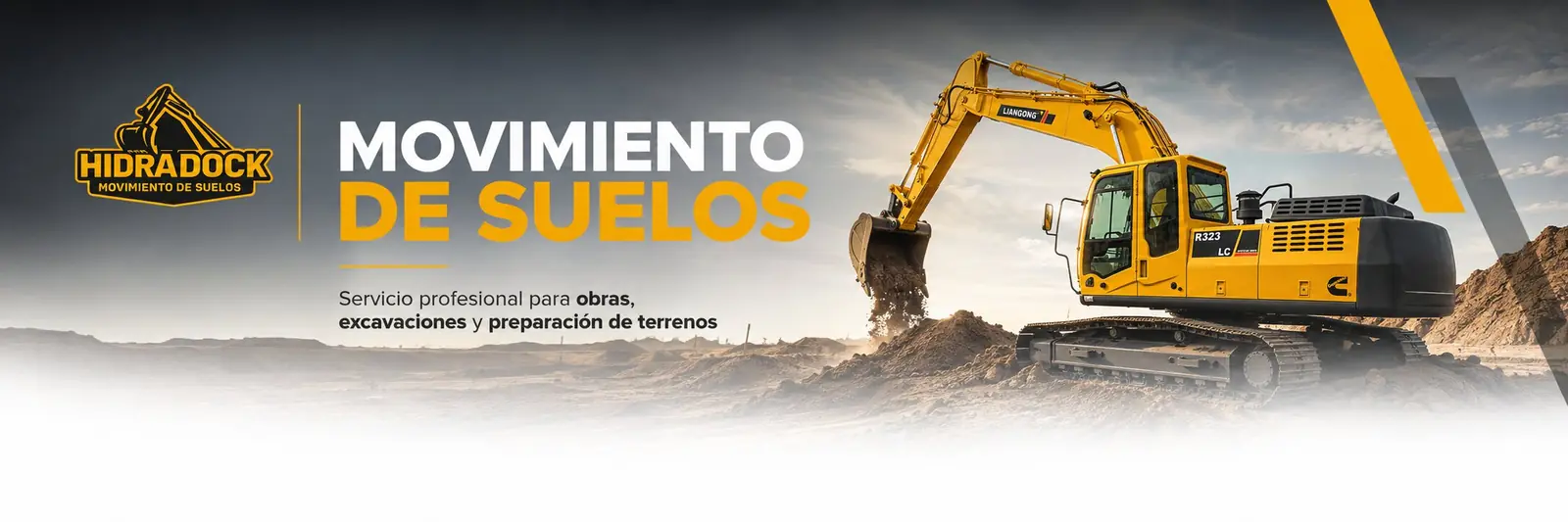Hidra Dock — Movimiento de suelos. Servicio profesional para obras, excavaciones y preparación de terrenos.